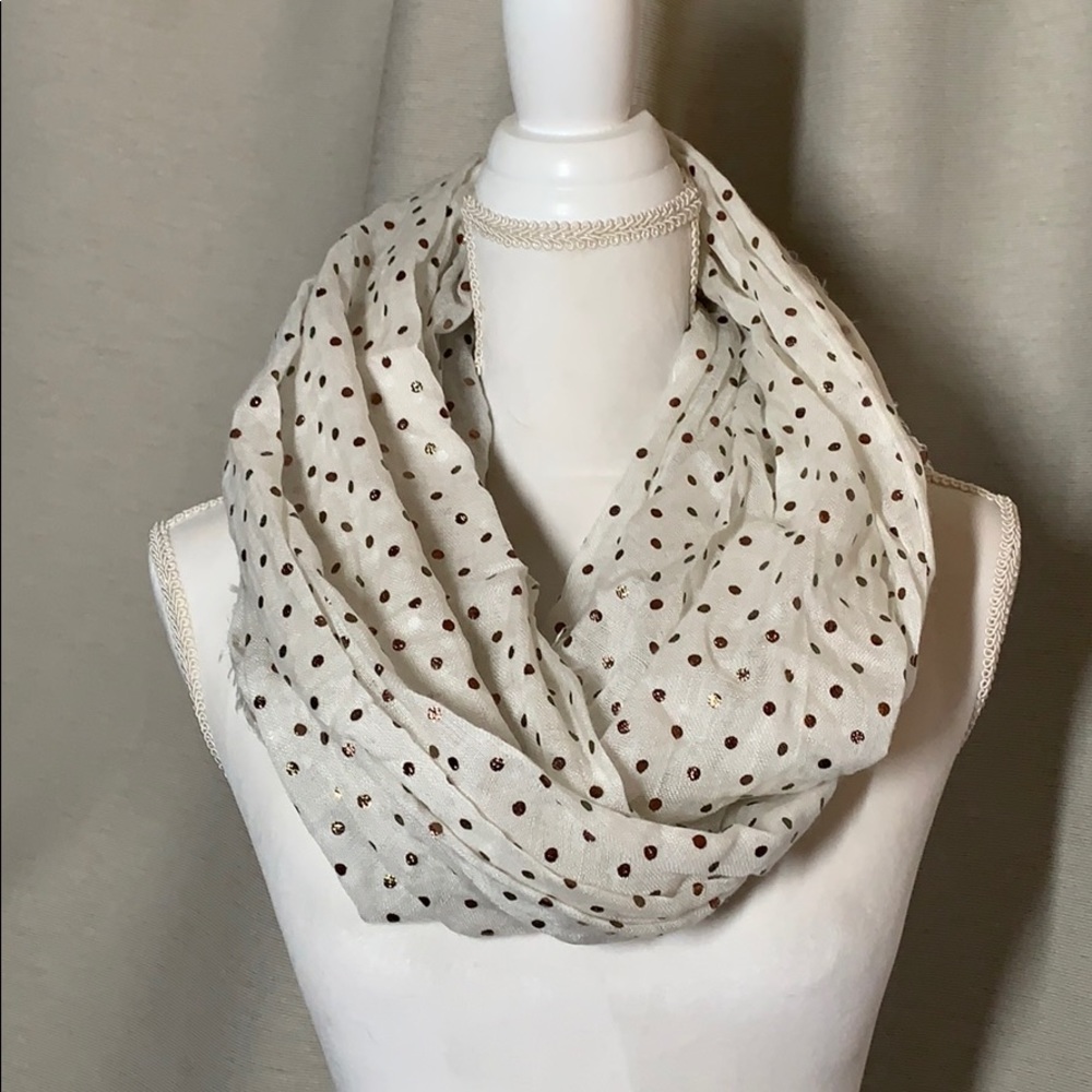 🌈Gold dotted scarf